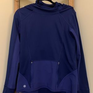 Athleta Blue Hooded Pullover